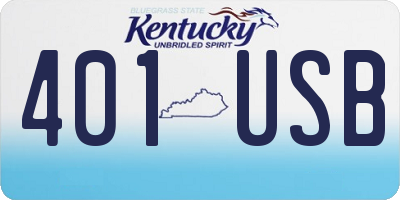 KY license plate 401USB