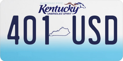 KY license plate 401USD