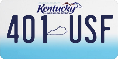 KY license plate 401USF