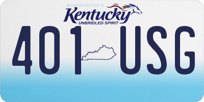 KY license plate 401USG