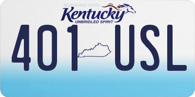 KY license plate 401USL
