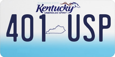KY license plate 401USP