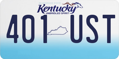 KY license plate 401UST