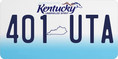 KY license plate 401UTA