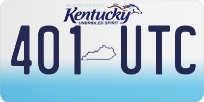 KY license plate 401UTC