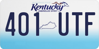 KY license plate 401UTF