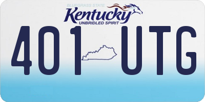 KY license plate 401UTG