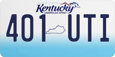 KY license plate 401UTI