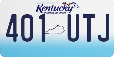 KY license plate 401UTJ