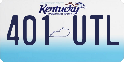 KY license plate 401UTL