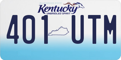 KY license plate 401UTM
