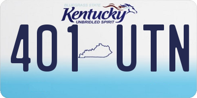 KY license plate 401UTN