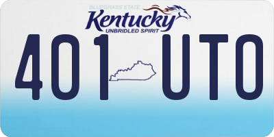 KY license plate 401UTO