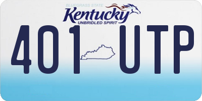 KY license plate 401UTP
