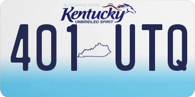 KY license plate 401UTQ