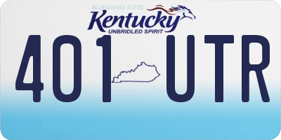 KY license plate 401UTR