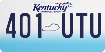 KY license plate 401UTU