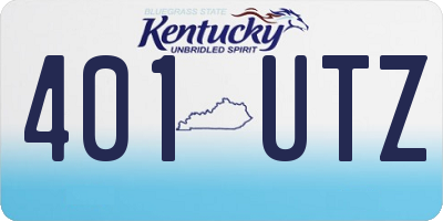 KY license plate 401UTZ