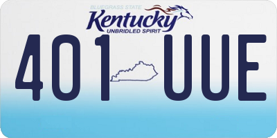 KY license plate 401UUE