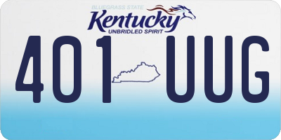 KY license plate 401UUG