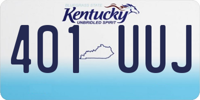 KY license plate 401UUJ