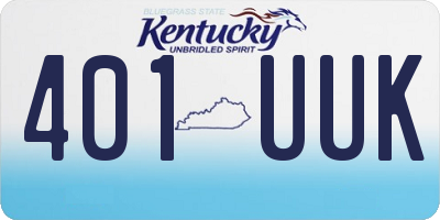 KY license plate 401UUK
