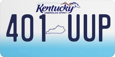 KY license plate 401UUP