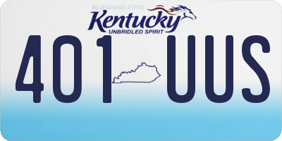KY license plate 401UUS