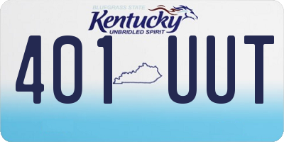 KY license plate 401UUT