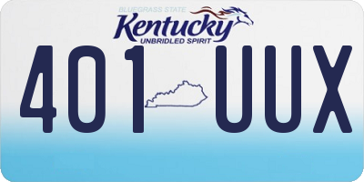 KY license plate 401UUX