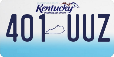 KY license plate 401UUZ