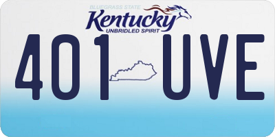 KY license plate 401UVE