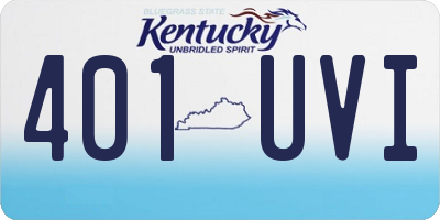 KY license plate 401UVI