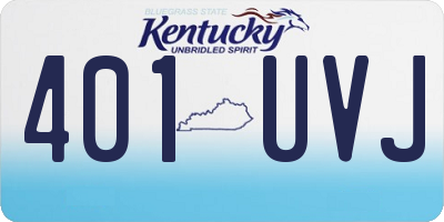 KY license plate 401UVJ