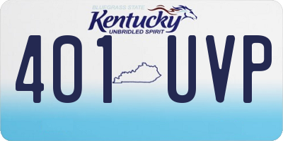 KY license plate 401UVP