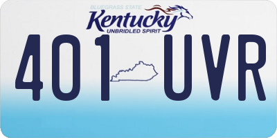 KY license plate 401UVR