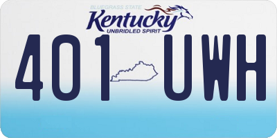 KY license plate 401UWH