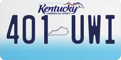 KY license plate 401UWI