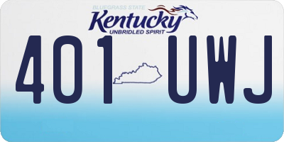 KY license plate 401UWJ