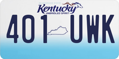 KY license plate 401UWK