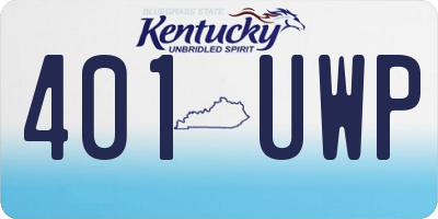 KY license plate 401UWP
