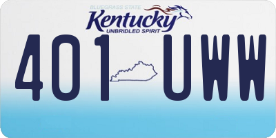 KY license plate 401UWW