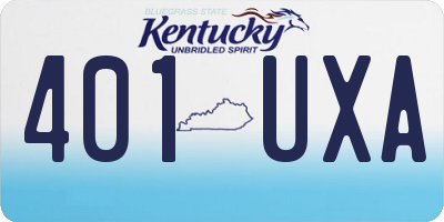 KY license plate 401UXA