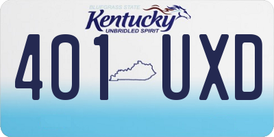 KY license plate 401UXD