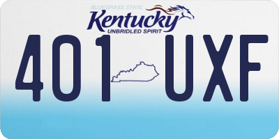 KY license plate 401UXF