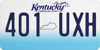 KY license plate 401UXH