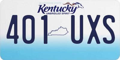 KY license plate 401UXS