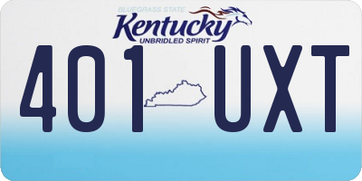 KY license plate 401UXT