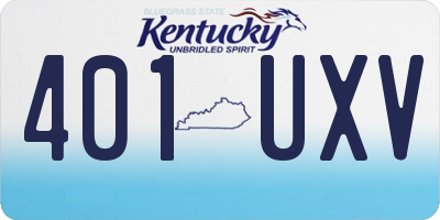 KY license plate 401UXV