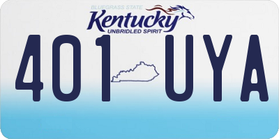 KY license plate 401UYA